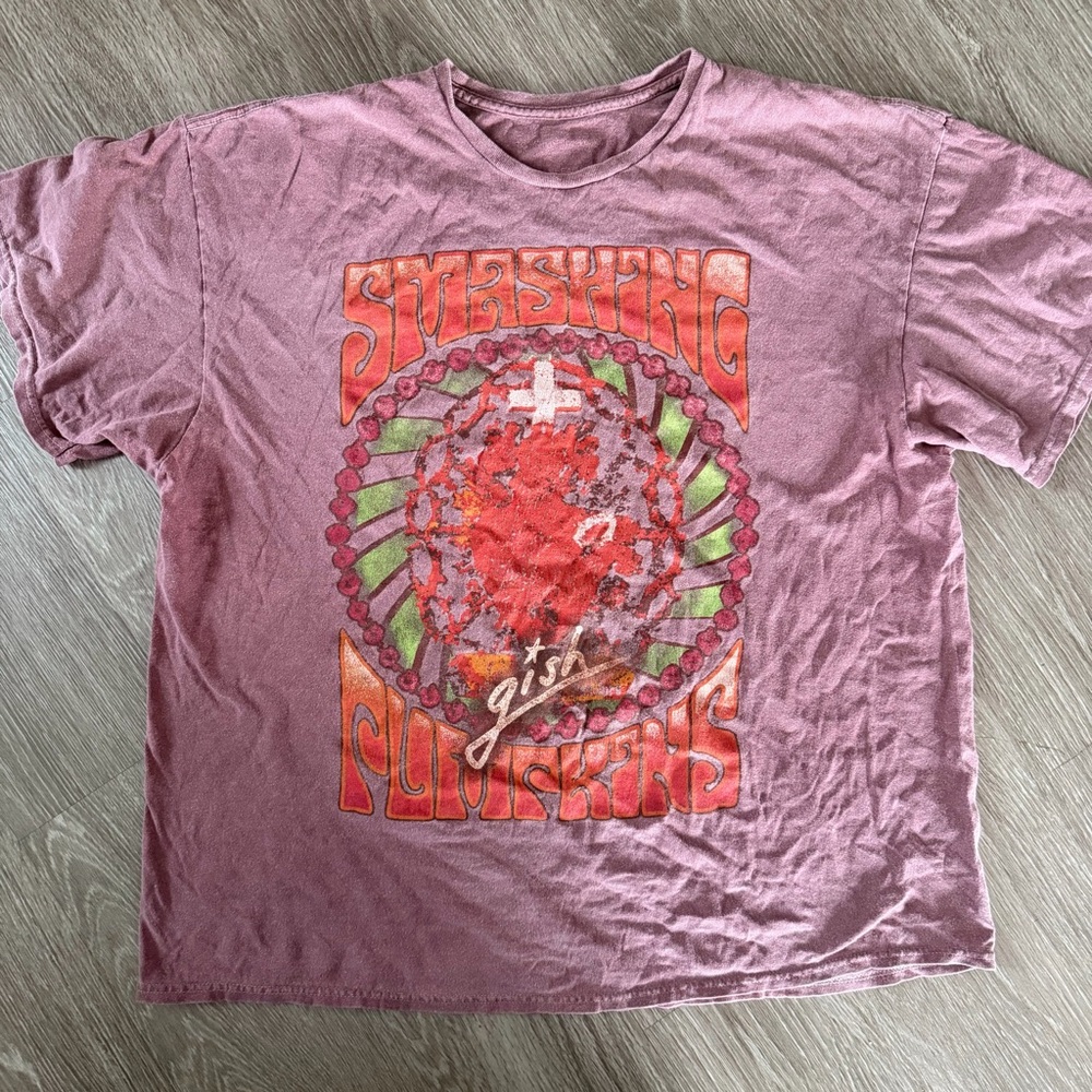 Urban Outfitters Faded Pink Graphic Short Sleeve Tee